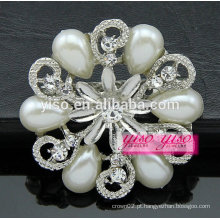 Broche de diamante de design de flores de moda